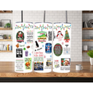 Griswold Christmas Vacation Sublimated Tumbler with straw and lid.